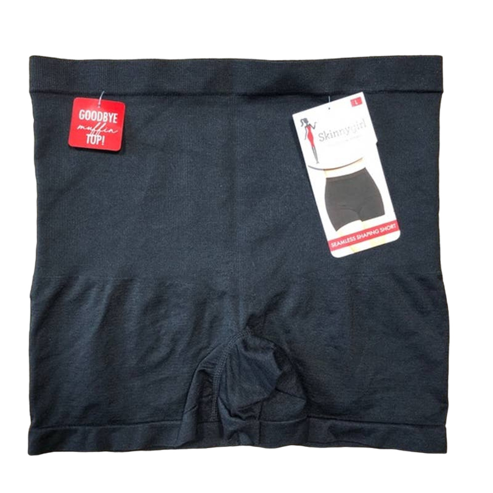Skinny Girl Seamless Shaping Short x-Large Black NWT SG7380 GOODBYE MUFFIN TOP